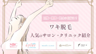 脇 脱毛 ワキ 人気 サロン クリニック
