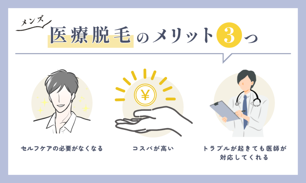 メンズ医療脱毛のメリットを3つご紹介