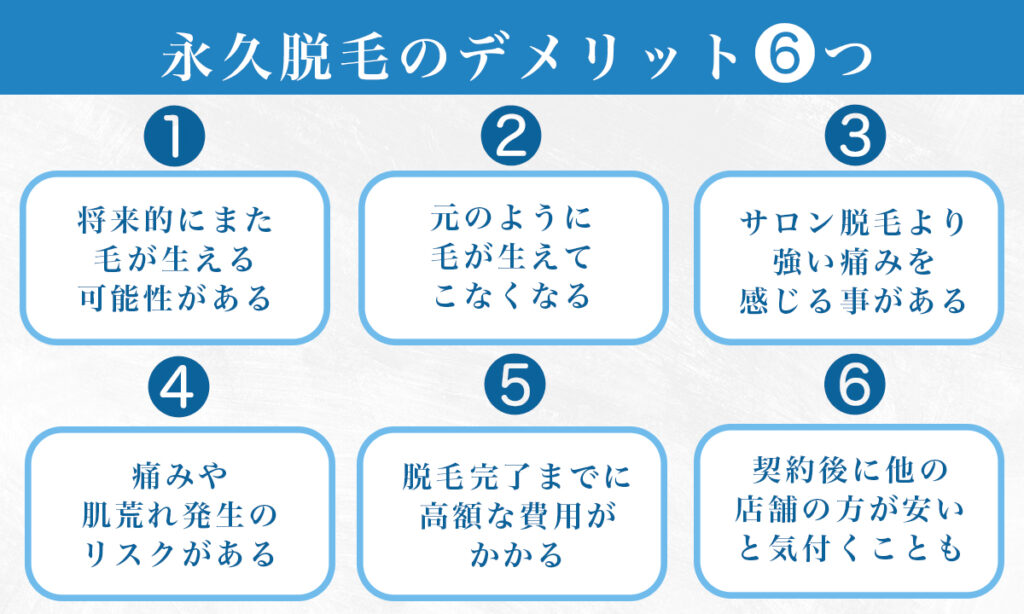 永久脱毛 デメリット