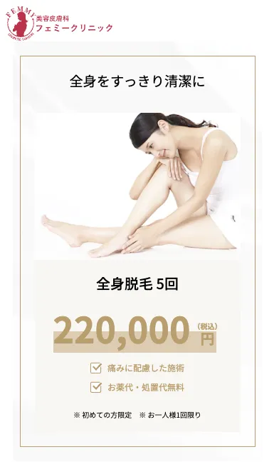 フェミークリニック 医療全身脱毛
